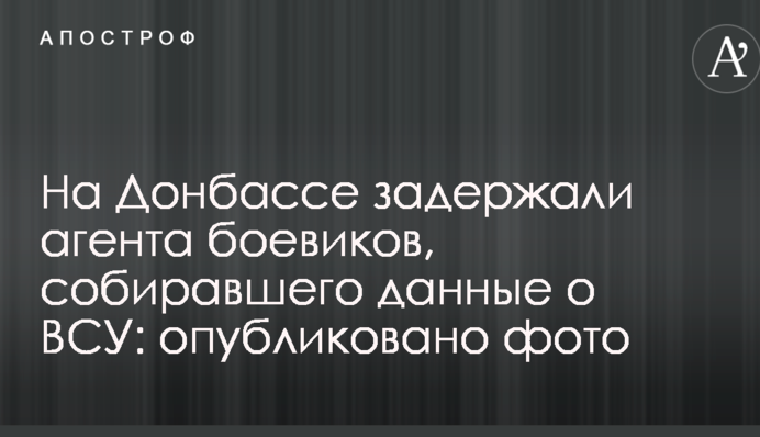 На Донбасі затримали агента бойовиків, який збирав дані про ЗСУ: опубліковано фото