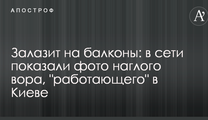 Залазить на балкони: в мережі показали фото нахабного крадія, 