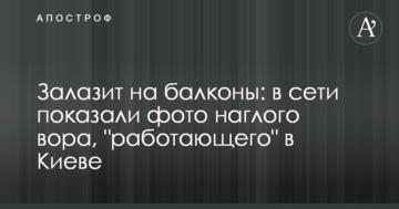 Залазить на балкони: в мережі показали фото нахабного крадія, "що працює" в Києві
