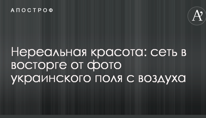 Нереальная красота: сеть в восторге от фото украинского поля с воздуха