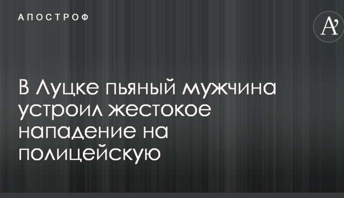 В Луцке пьяный мужчина устроил жестокое нападение на полицейскую