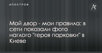 Мій двір - мої правила: в мережі показали фото нахабного "героя парковки" в Києві