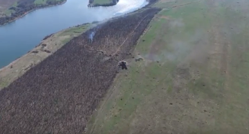 У мережу потрапило яскраве відео знищення позиції бойовиків на Світлодарській дузі