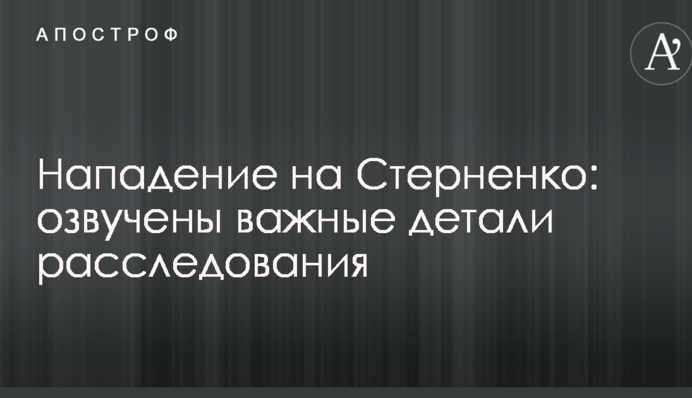 Напад на Стерненка: озвучено важливі деталі розслідування