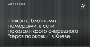 Піжон з блатними номерами: в мережі показали фото чергового "героя паркування" в Києві