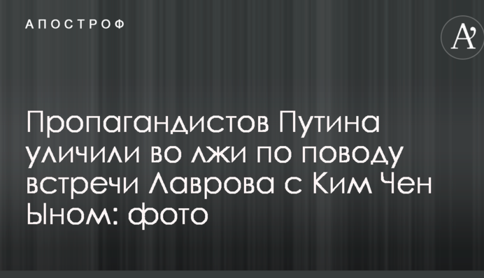 Пропагандистов Путина уличили во лжи по поводу встречи Лаврова с Ким Чен Ыном: фото