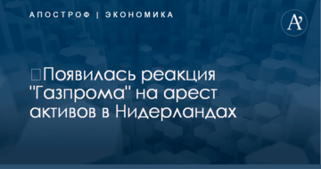 ​Появилась реакция "Газпрома" на арест активов в Нидерландах