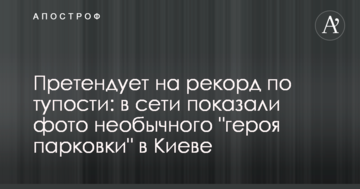 Претендує на рекорд по тупості: в мережі показали фото незвичайного "героя паркування" в Києві