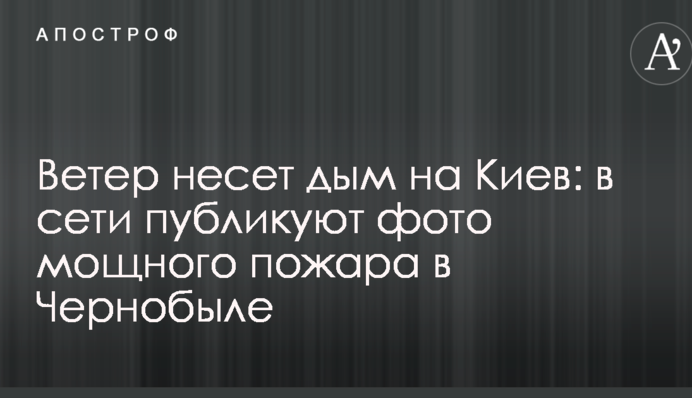 Ветер несет дым на Киев: в сети публикуют фото мощного пожара в Чернобыле