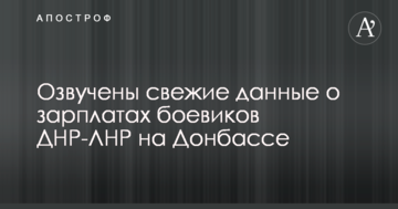 Озвучено свіжі дані про зарплати бойовиків ДНР-ЛНР на Донбасі