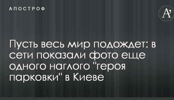 Нехай весь світ зачекає: в мережі показали фото ще одного нахабного 