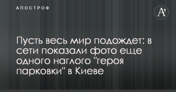 Нехай весь світ зачекає: в мережі показали фото ще одного нахабного "героя паркування" в Києві