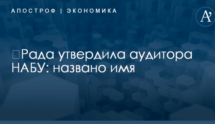 ​Рада утвердила аудитора НАБУ: названо имя
