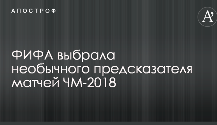 ФИФА выбрала необычного предсказателя матчей ЧМ-2018