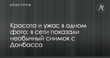 Краса і жах в одному фото: в мережі показали незвичайний знімок з Донбасу
