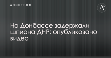На Донбасі затримали шпигуна ДНР: опубліковано відео