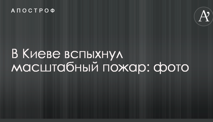 У Києві спалахнула масштабна пожежа: опубліковано фото