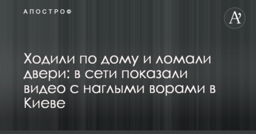 Ходили по дому і ламали двері: в мережі показали відео з нахабними крадіями в Києві