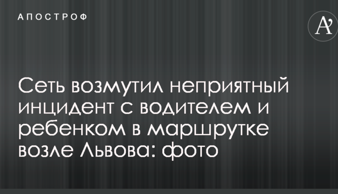Сеть возмутил неприятный инцидент с водителем и ребенком в маршрутке возле Львова: фото