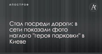 Став посеред дороги: в мережі показали фото нахабного "героя парковки" в Києві