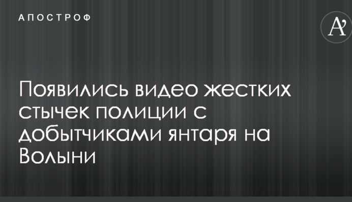 Появились видео жестких стычек полиции с добытчиками янтаря на Волыни