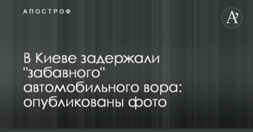 У Києві затримали "кумедного" автомобільного злодія: опубліковано фото