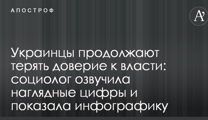Украинцы продолжают терять доверие к власти: социолог озвучила наглядные цифры и показала инфографику