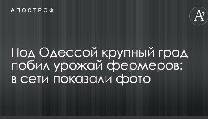 Під Одесою великий град побив урожай фермерів: в мережі показали фото