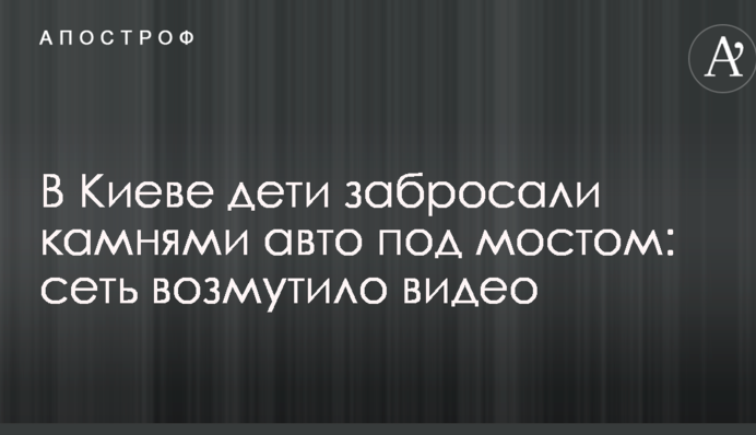 У Києві діти закидали камінням авто під мостом: мережу обурило відео