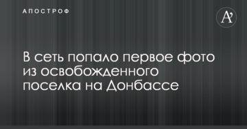 У мережу потрапило перше фото зі звільненого селища на Донбасі