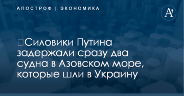 ​Силовики Путина задержали сразу два судна в Азовском море, которые шли в Украину