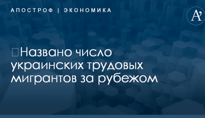​Названо число украинских трудовых мигрантов за рубежом