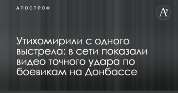 Втихомирили з одного пострілу: в мережі показали відео точного удару по бойовиках на Донбасі