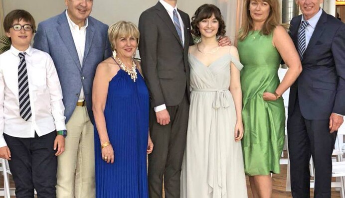 Без громадянства, але зумів потрапити в США: Саакашвілі побував на весіллі свого сина