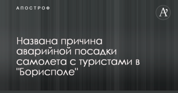 Названа причина аварійної посадки літака з туристами в "Борисполі"
