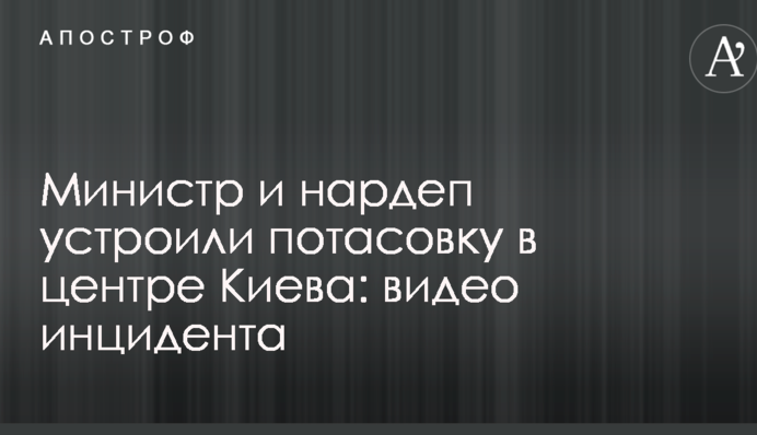 Министр и нардеп устроили потасовку в центре Киева: видео инцидента
