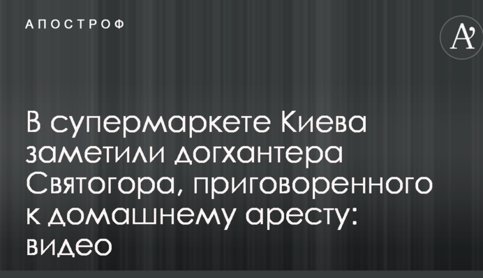 В супермаркете Киева заметили догхантера Святогора, приговоренного к домашнему аресту: видео