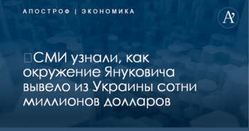 ​СМИ узнали, как окружение Януковича вывело из Украины сотни миллионов долларов