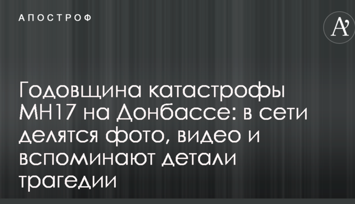 Годовщина катастрофы MH17 на Донбассе: в сети делятся фото, видео и вспоминают детали трагедии