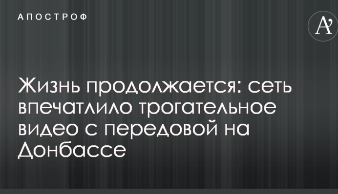 Жизнь продолжается: сеть впечатлило трогательное видео с передовой на Донбассе