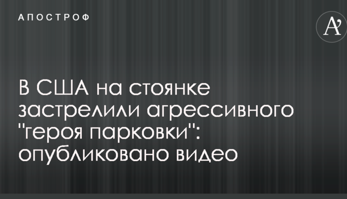 В США на стоянке застрелили агрессивного 