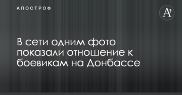 У мережі одним фото показали ставлення до бойовиків на Донбасі