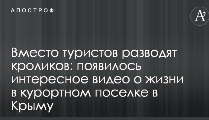 Вместо туристов разводят кроликов: появилось интересное видео о жизни в курортном поселке в Крыму