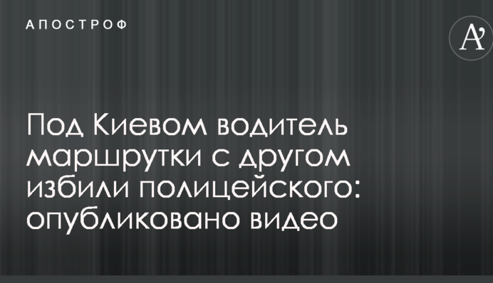 Под Киевом водитель маршрутки с другом избили полицейского: опубликовано видео