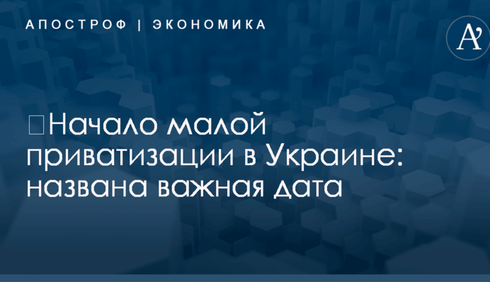​Начало малой приватизации в Украине: названа важная дата