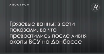 Грязьові ванни: в мережі показали, на що перетворилися після зливи окопи ЗСУ на Донбасі