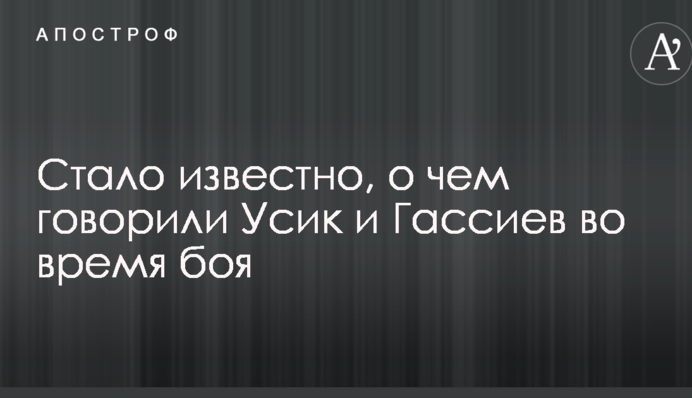 Стало известно, о чем говорили Усик и Гассиев во время боя