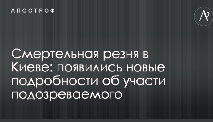 Смертельная резня в Киеве: появились новые подробности об участи подозреваемого