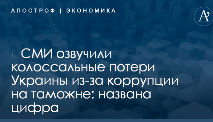 ​СМИ озвучили колоссальные потери Украины из-за коррупции на таможне: названа цифра