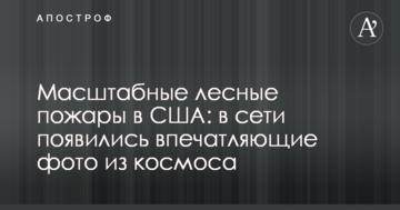 Масштабні лісові пожежі в США: в мережі з'явилися вражаючі фото з космосу
